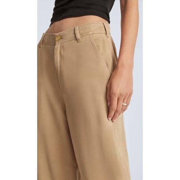 NWT Everlane Relaxed Fit Tencel Chinos Pants, Size 2, MSRP $118, Dark Khaki - Picture 3 of 13